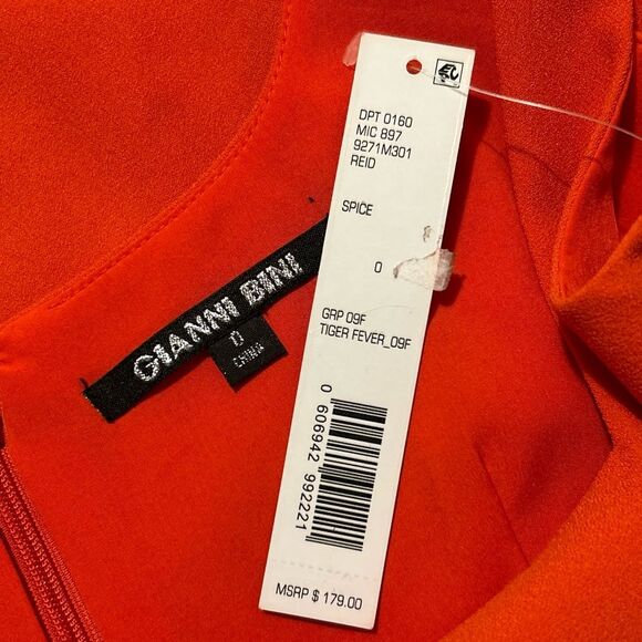 GIANNI BINI NWT Sleeveless Square Neck Ruffle Hi-Lo Reid Maxi Dress Spice - Picture 11 of 12